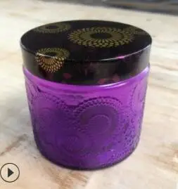 purple Стеклянные бутылки горшок для изготовления свечей Diy с большим горлышком коричневая чашка для свечей 250 мл пустые бутылки ручная бутылка для отбора проб - Цвет: purple