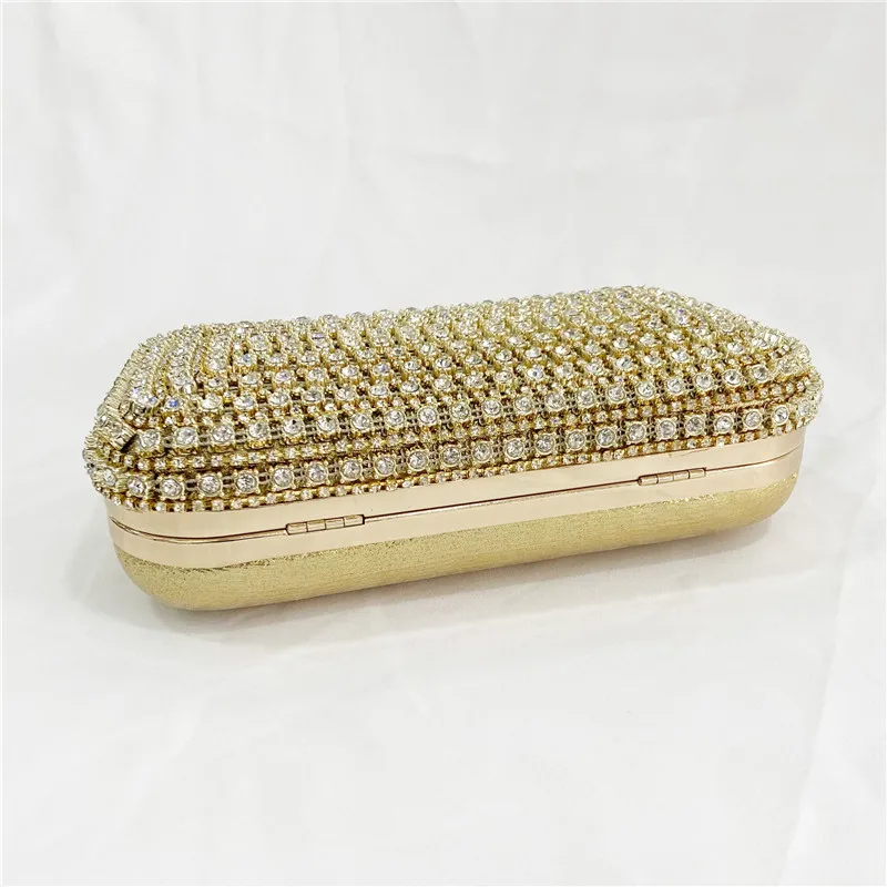 Metal Diamond Clutch Bags Ladies Wallet Luxury Evening Bags Wedding Party Prom Purses and Handbags Women Chains Shoulder Bag