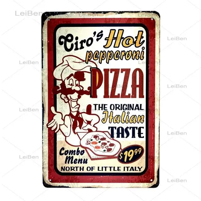 

Candy Donut Pizza Retro Metal Tin Sign Beer Milk Retro Metal Plaque Bar Club Restaurant Cafe Home Art Deco Poster Wall Sticker