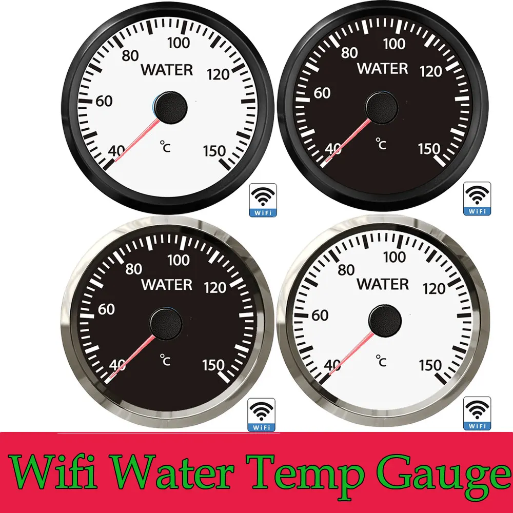 Тахометр автомобильный 52 мм с Wi-Fi измеритель уровня воды и масла датчик топлива