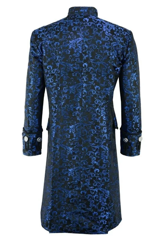 Мужская винтажная куртка с воротником стойкой жакет в готическом стиле длинным