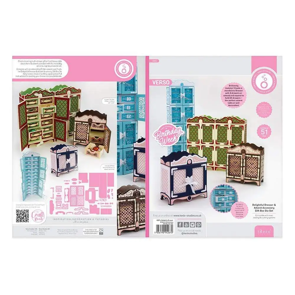 Прекрасный комод Подарочная коробка металлические штампы для резки форма