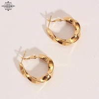 lesiem hot 2021 18kgp gold filled color female earrings trendy waterdrop coldness women earring luxury