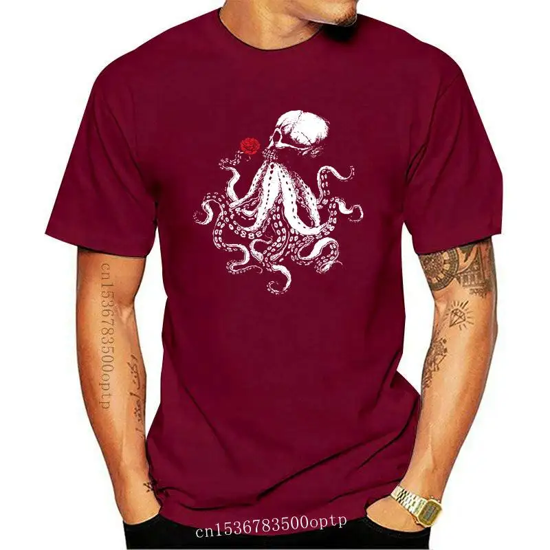 

New Rose Octopus Funny T Shirt Female Casual Fashion Men Tshirt Ulzzang Kawaii Women Streetwear Grunge Harajuku