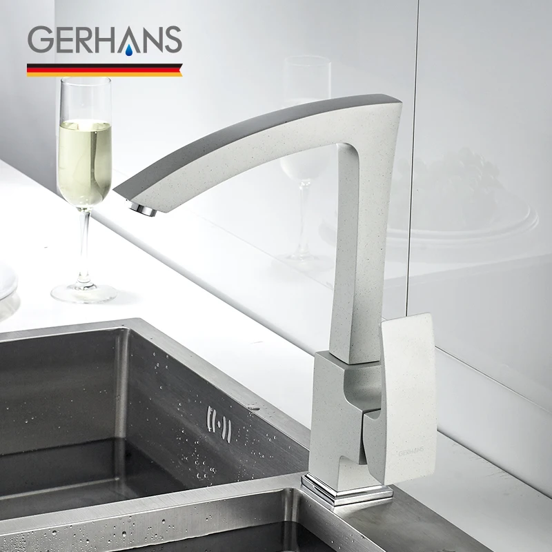 GERHANS Faucet K14014W Смеситель для кухни с гайкой Цвет: Молочный|Смесители кухни| |