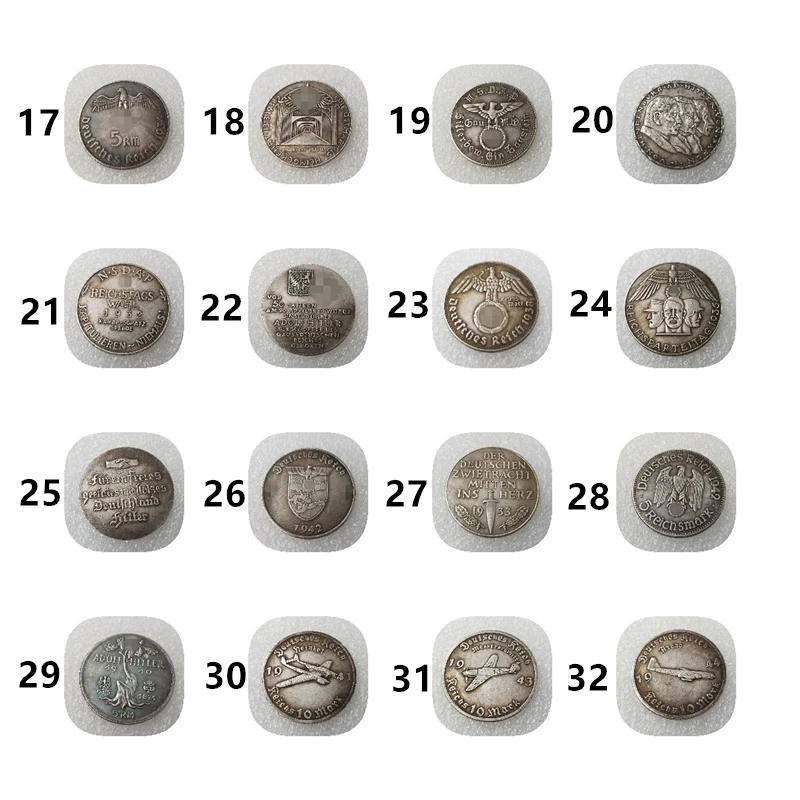 Немецкие памятная копия монеты Второй мировой войны|Безвалютные монеты| |