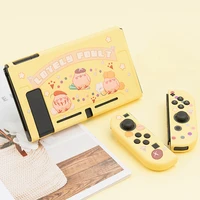 lovely chicken cartoon tpu soft protective case shell for nintendo switch game console yellow cover shell for nintendo switch