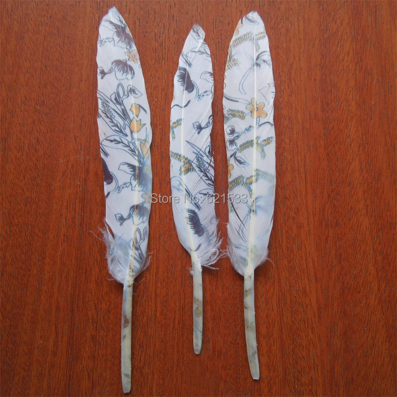 

Flowers Printed Feather,Duck Cocottes Feathers,Floral Printing,Perfect for Earrings, Bridal Table Decor& Millinery,100pcs/lot