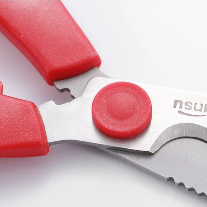 

Stainless Steel Chicken Bone Scissors Food Kitchen Scissors Kitchen Plastic Steel Detachable Practical Multifunctional Gadget