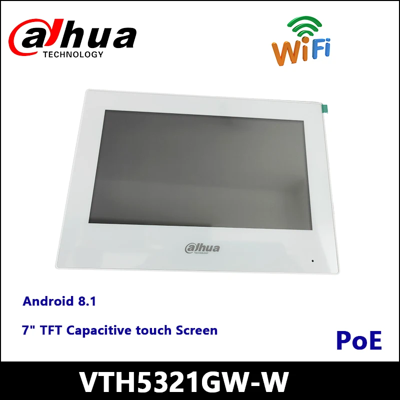 Внутренний монитор Dahua Android 8 1 7-дюймовый цифровой видеодомофон внутренний VTH5321GW-W