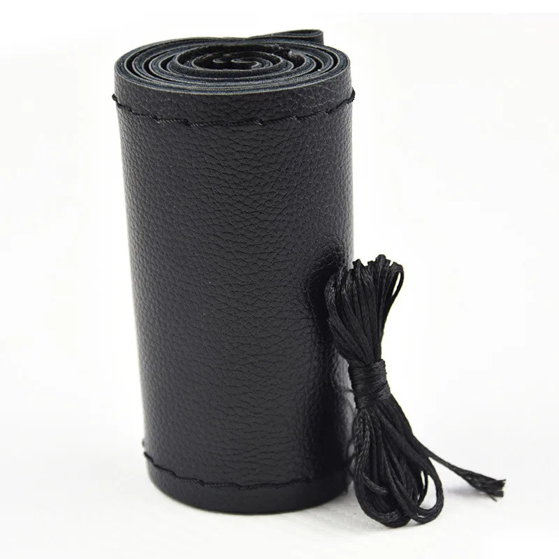 Чехол для руля кожаный чехол гладкий дизайн оплетка диаметр 37/38 см 15 дюймов