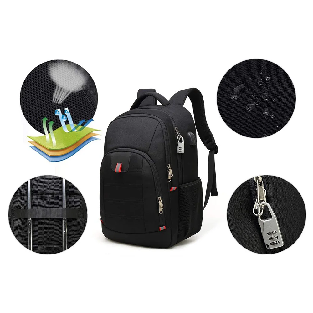 Очень большой дорожный рюкзак для ноутбука с защитой от кражи школьный