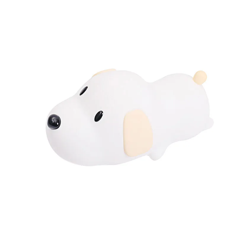 

Cut dog lamp Bunny Baby LED Night Light Children's Baby Sleeping Kid Bedside Lamp USB Silicone Tap Control Touch Sensor Light