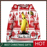 fortnite kids merry christmas 3d print peely cartoon hoodies kawaii sweatshirts boy girl clothing new year costume gifts