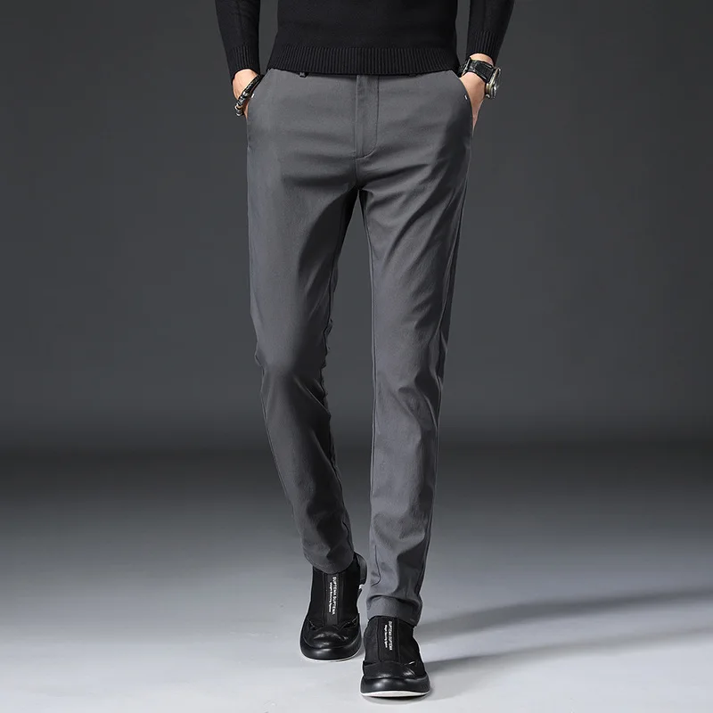 

Men's casual pants straight tube wide elastic 2020 autumn new autumn winter versatile sports men's pants for work