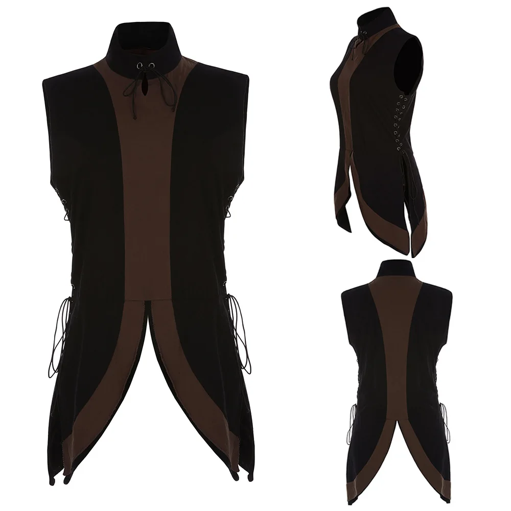 Тренчкот мужской тонкий без рукавов винтажная куртка в стиле пэчворк со