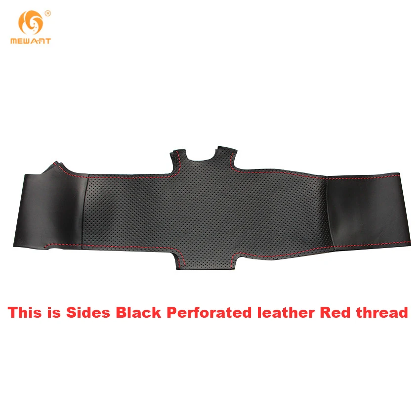 Чехол рулевого колеса автомобиля MEWANT из черной искусственной кожи для Ford Fiesta 2008