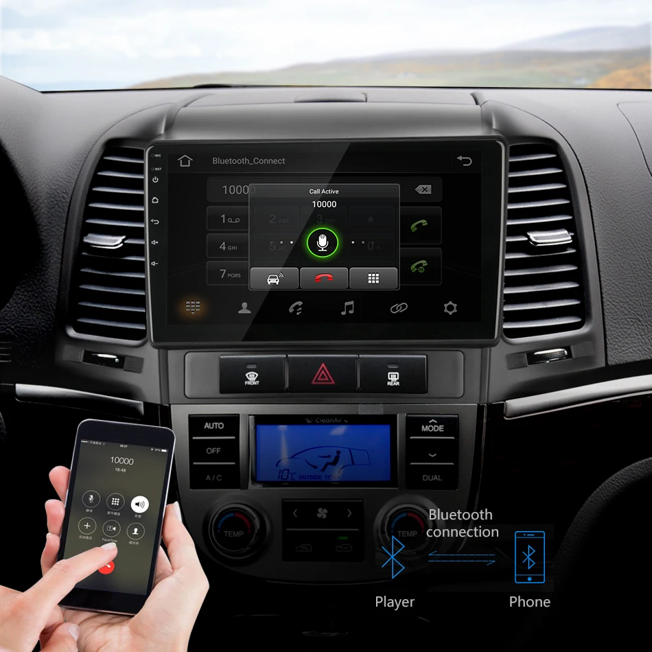 Android 8,1 " 2din Автомагнитола для hyundai Santa Fe 2 2006-2012 2+ 32G RDS DSP Мультимедиа Стерео Аудио плеер gps головное устройство 2 DIN