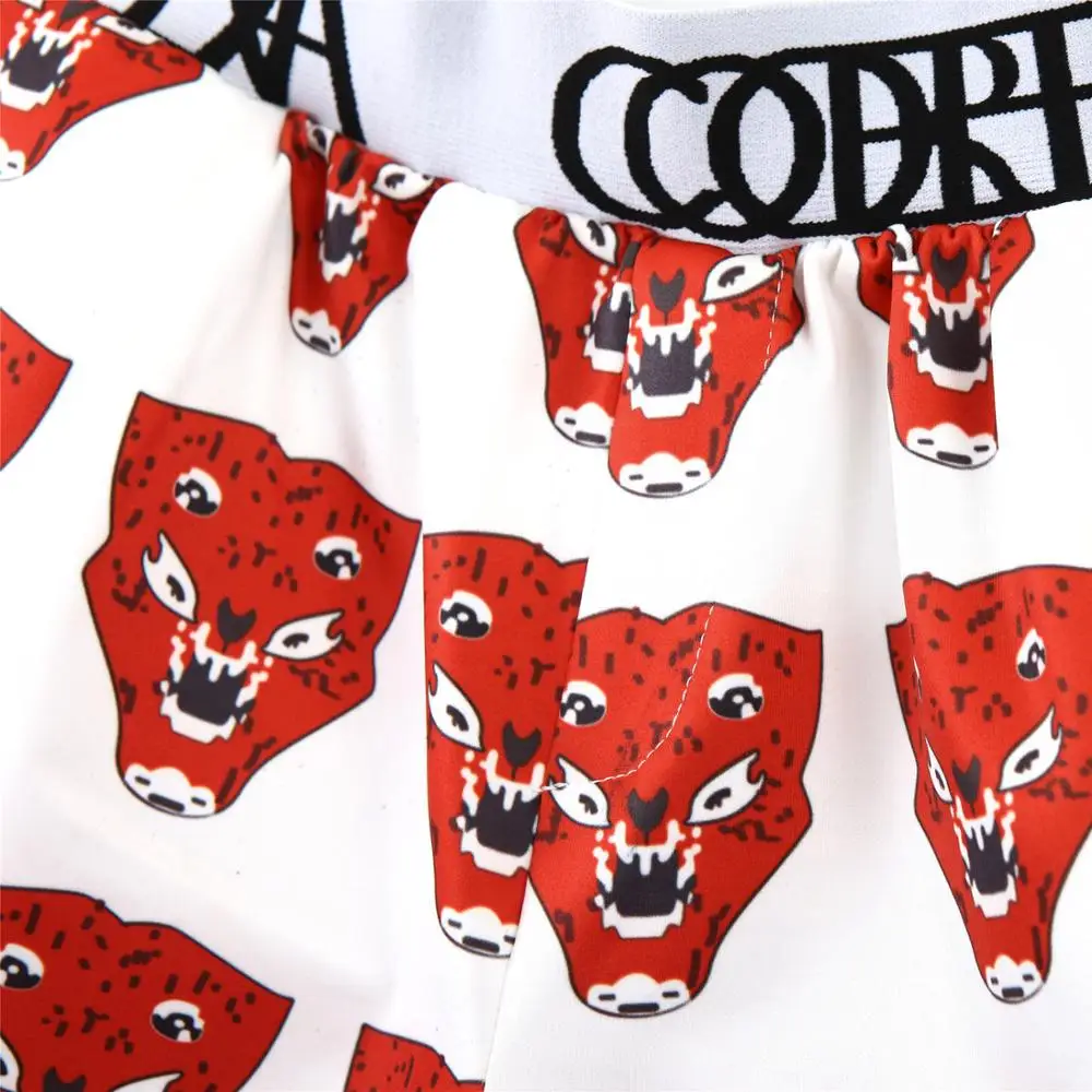 

New mid waist loose hotpants lions print ladies booty shorts oversized hot shorts femme Hip hop Summer shorts womens clothing