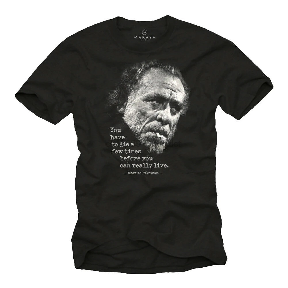 Мужская футболка с принтом Charles Bukowski модная надписью Cool Writer 2019 | одежда