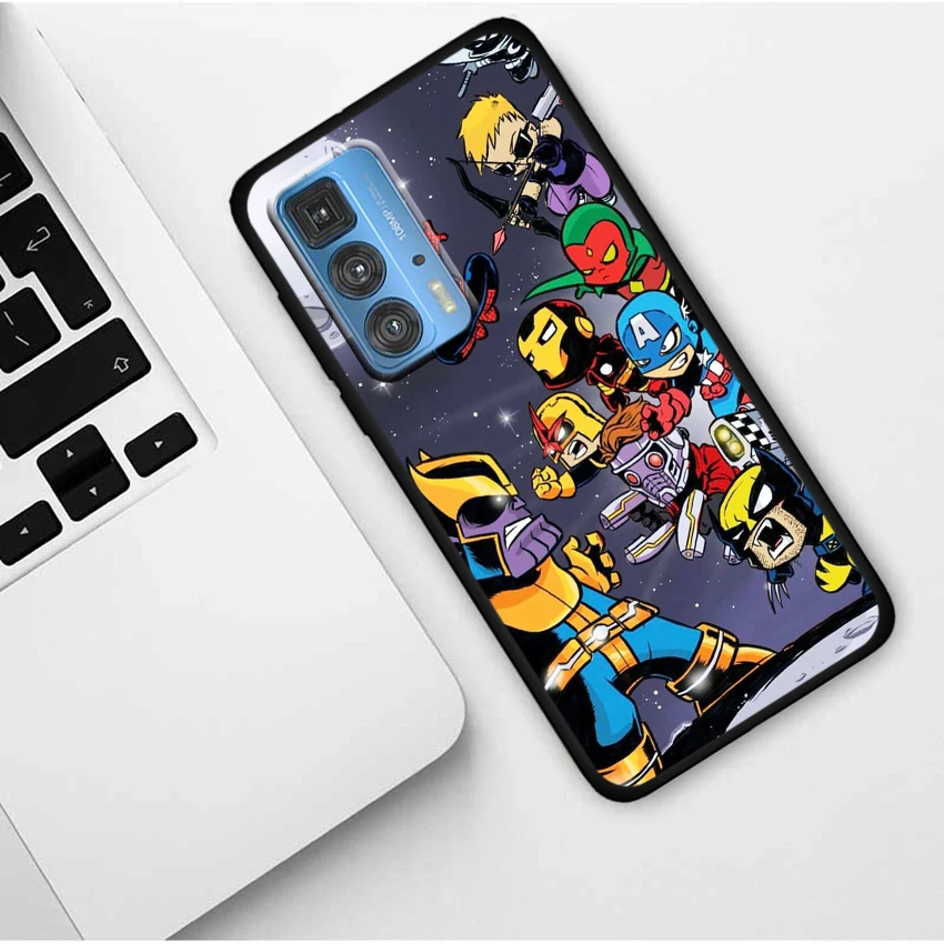 marvel hero cartoon cute for motorola moto g60 50 40 x3 e6i e7i power edge 20 pro lite fusion 5g 2021 soft black phone case free global shipping