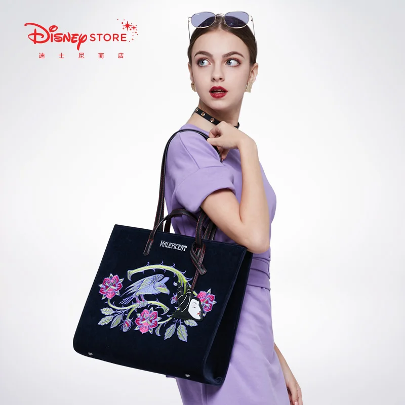 Disney Sleeping Curse Tote Bag Shoulder Embroidered Tote Large Capacity Bag Women Girl Festival Gifts Bags