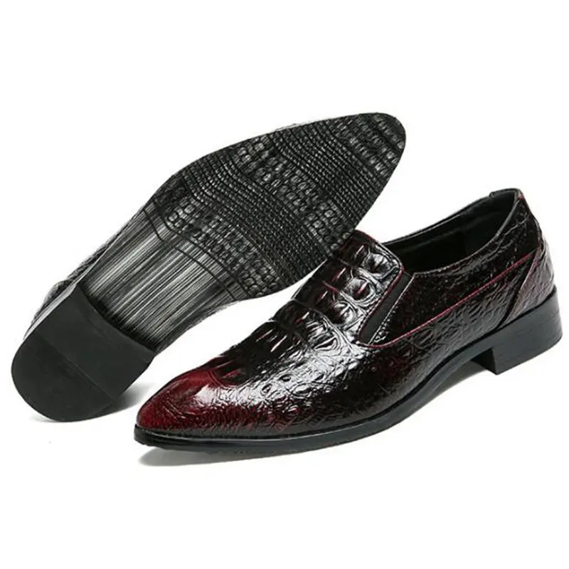 QWEDF 2018 новые модные туфли Свадебные Мужские модельные Обувь под крокодиловую