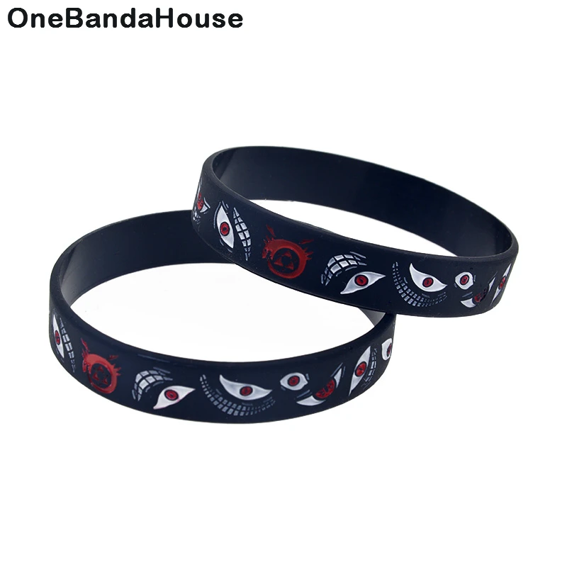 

OBH 50PCS Fullmetal Alchemist Silicone Wristband Manga Series Gift Adult Size Black