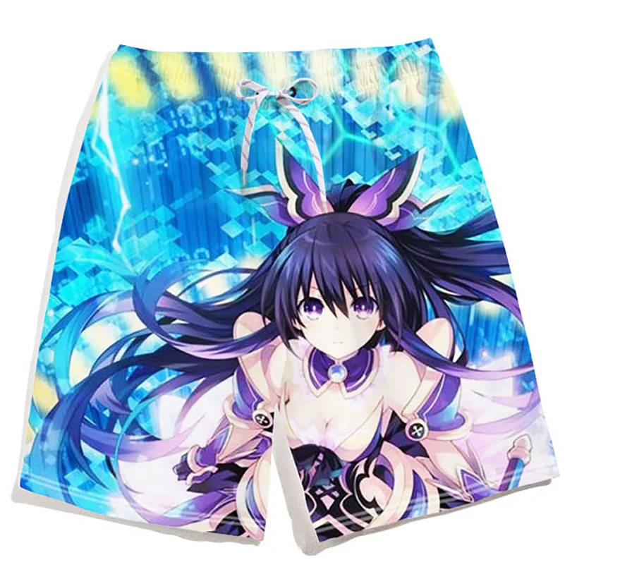 

Летние свободные повседневные мужские пляжные брюки DATE A LIVE с 3D-принтом в японском стиле
