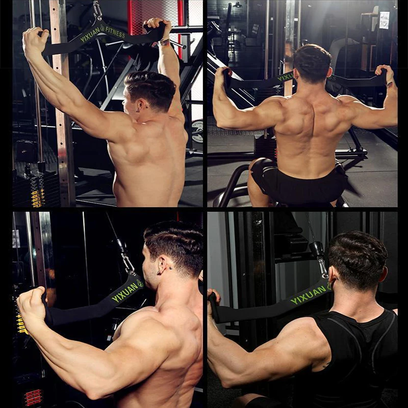 

5 Pieces Pull Down Grips Press Down Bar Gym Fitness Rowing T-bar V-bar Pulley Lat Handle Grips for Cable Machine
