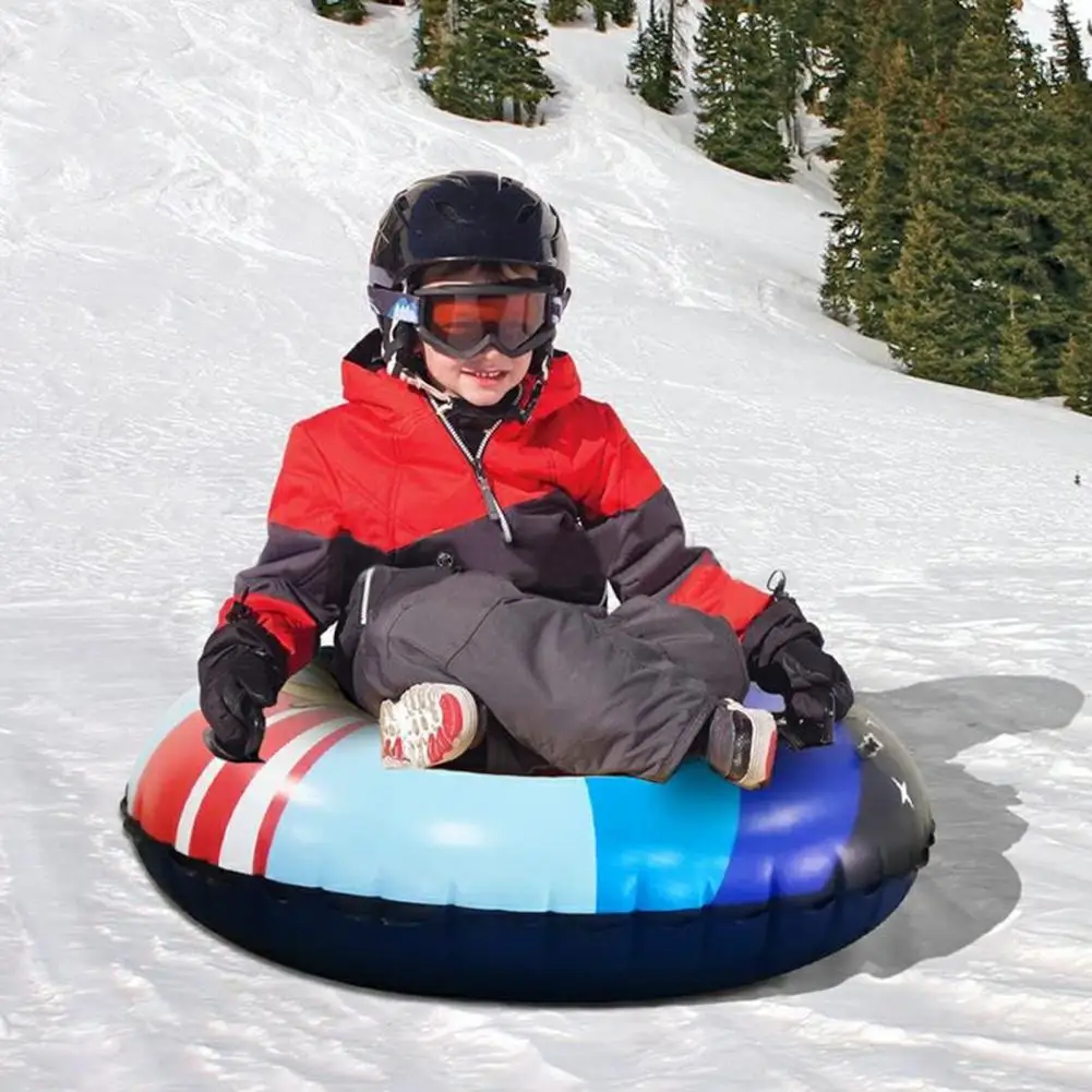 

Children Adults Winter Outdoor Sport Rocket Pattern Snow Tube Inflatable Sled