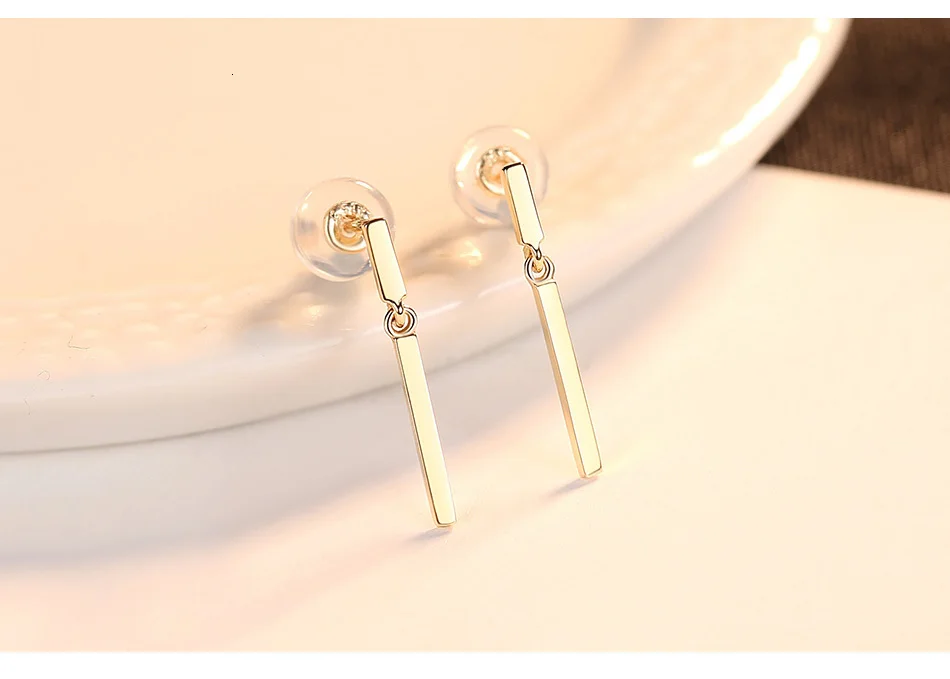 CZCITY 14K золотые Висячие серьги для женщин простой темперамент 14K желтые золотые ювелирные серьги аксессуары Новинка