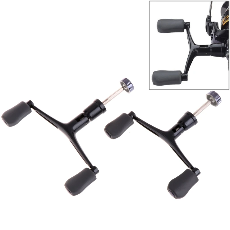

Fishing Handle Reel Double Knob Replacement Spinning Accessories Aluminum Alloy