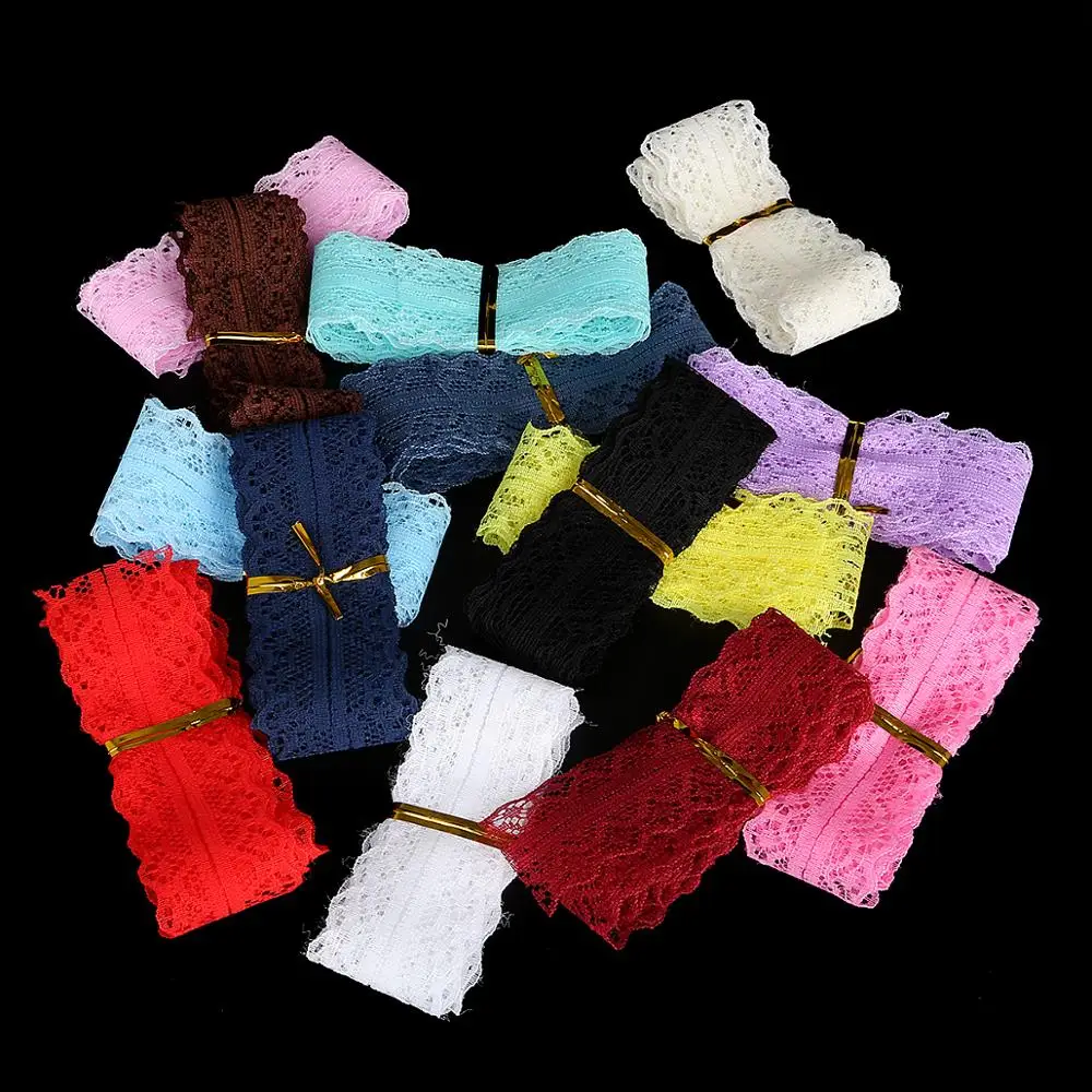 5 ярдов/пакет Ширина 28 мм кружевная лента ткань с вышивкой сделай сам для шитья