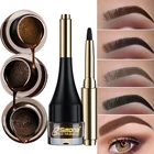 Крем для бровей, 4 цвета, коричневый, черный, водостойкий, стойкий, с воздушной подушкой, гель для бровей, Жидкий Макияж для бровей