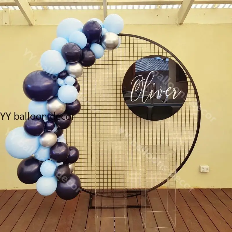 70 шт. темно-синий белый смешанный латексный шар гирлянда набор Серебряный для