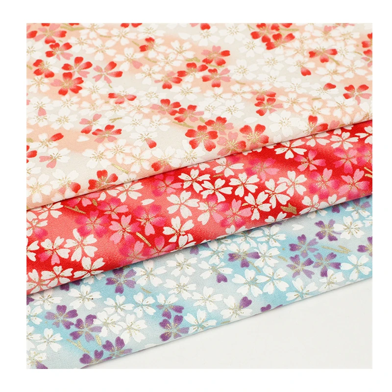 Фототкань бронзовая хлопчатобумажная для шитья кимоно в японском стиле материал