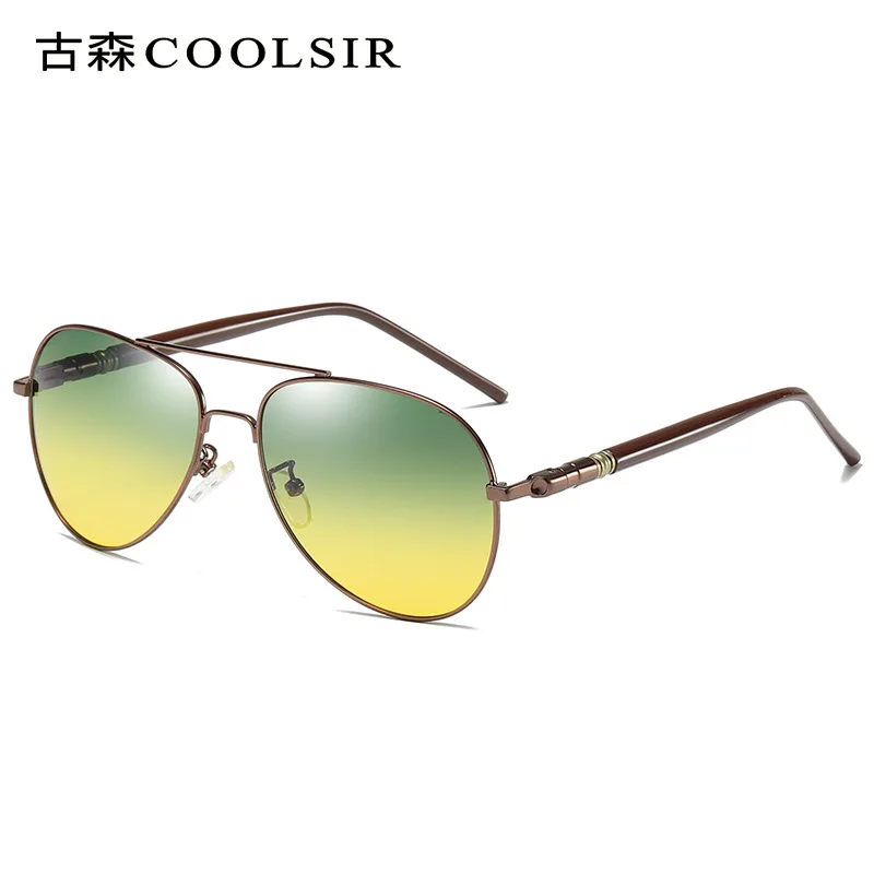 Мужские водительские поляризационные солнцезащитные очки дневного и ночного