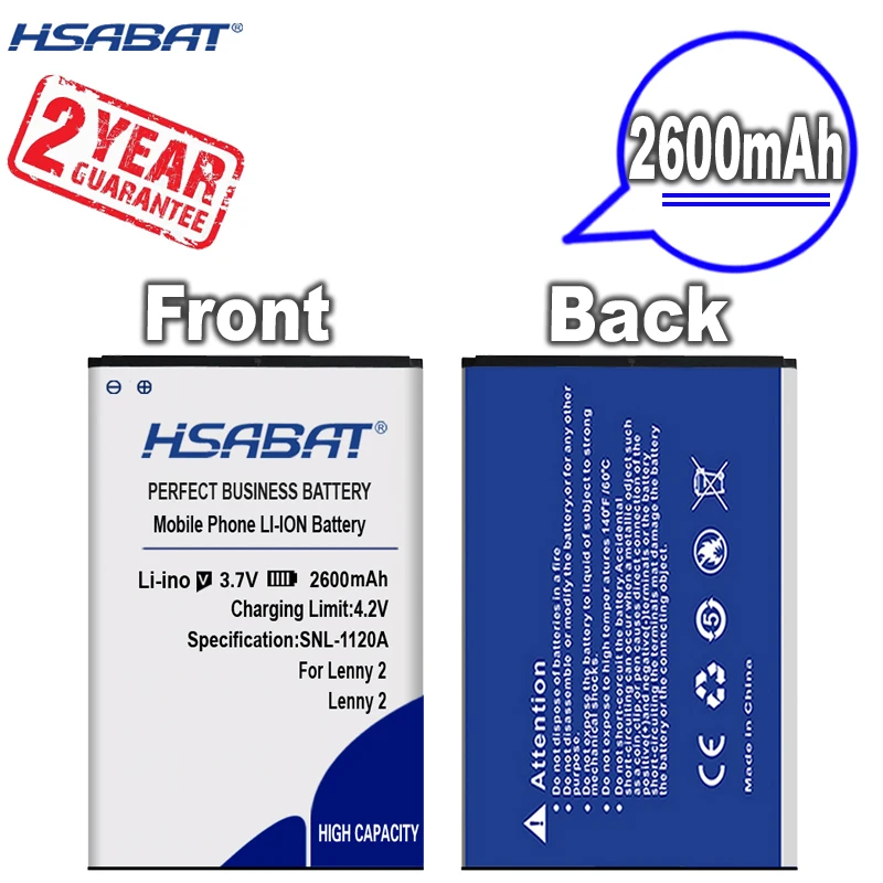 Новое поступление [HSABAT] сменный аккумулятор на 2600 мАч для Wiko Lenny 2|Аккумуляторы