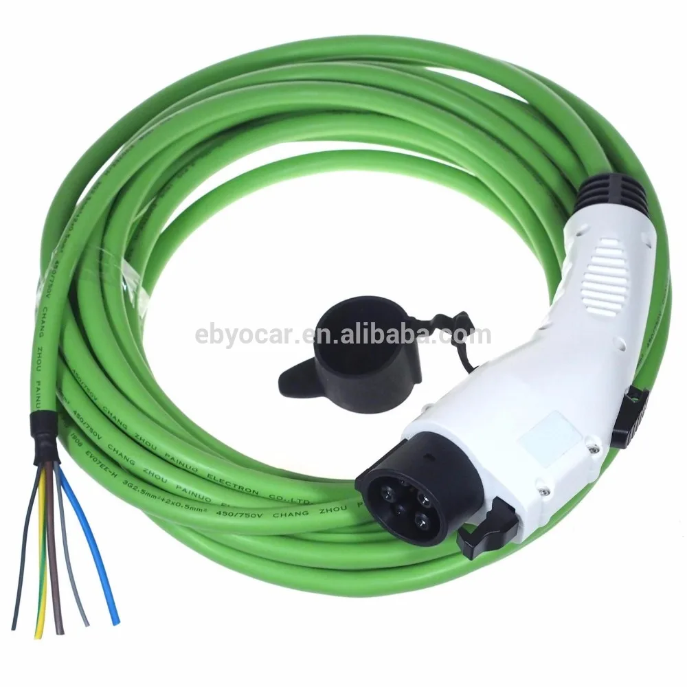 

Разъем зарядной станции EV 32A тип 1, Зарядные кабели для электромобиля с открытым концом