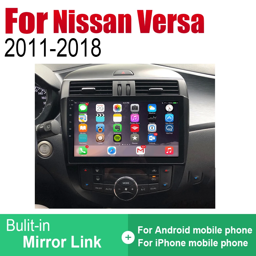 Автомагнитола 2DIN для Nissan Versa 2011-2018 с GPS-навигацией и радио | Автомобили мотоциклы