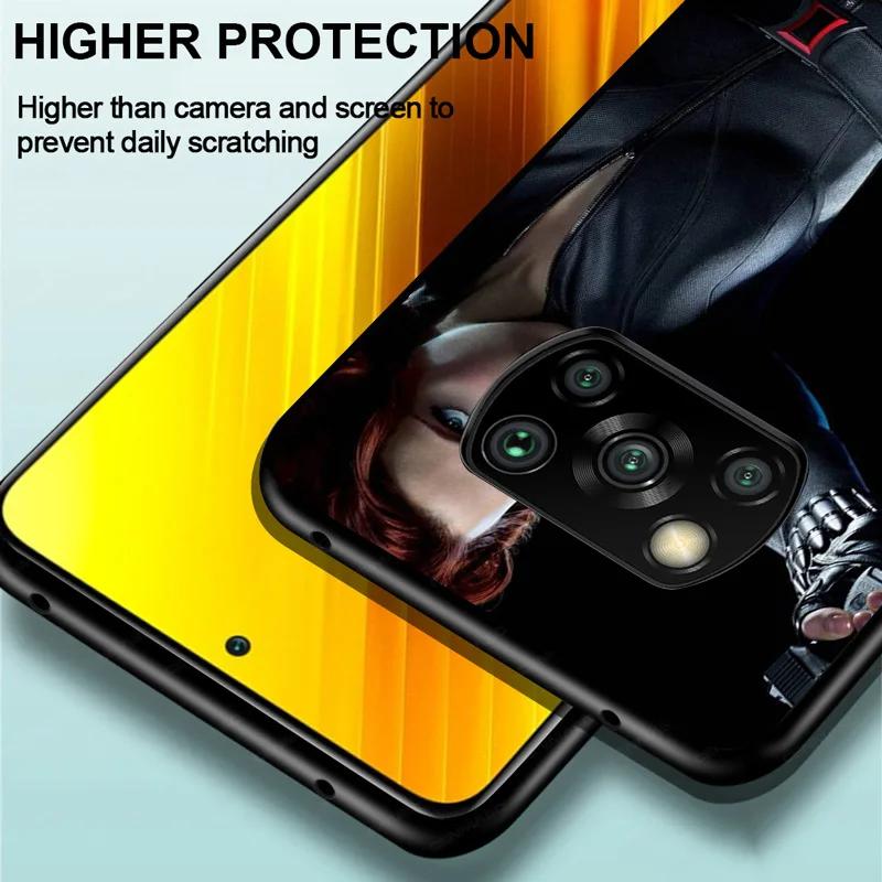 

Marvel Avengers Super Hero Black Widow For Xiaomi Poco C3 M3 M2 X3 NFC X2 F3 F2 F1 Mi A3 A2 Lite Pro TPU Silicone Phone Case