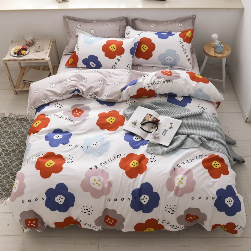 

Four-piece Bedding Set for Student Dormitory, Quilt Cover, Three-piece Gift Home Textile Kit Bedding Set Bed Set