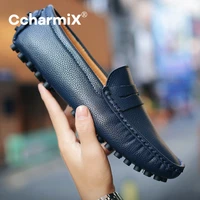 ccharmix men loafers shoes cow leather moccasins shoes for mens casual shoes british style men fashion flats big size 49 50