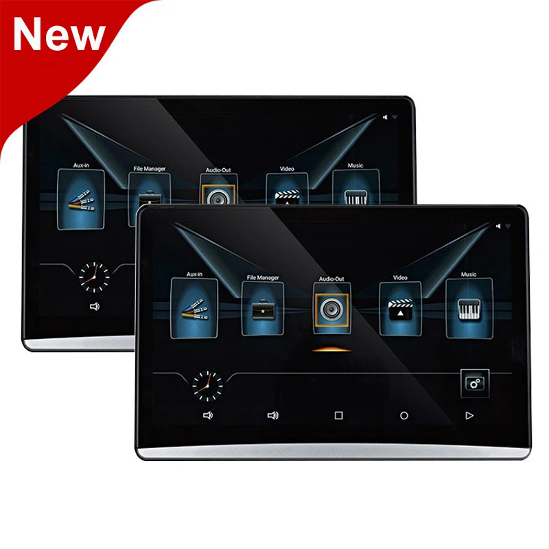 Монитор Автомобильный на подголовник экран 12 5 дюймов 4K 1080P HD Android 9 0 Wi-Fi/HDMI/USB/TF/BT