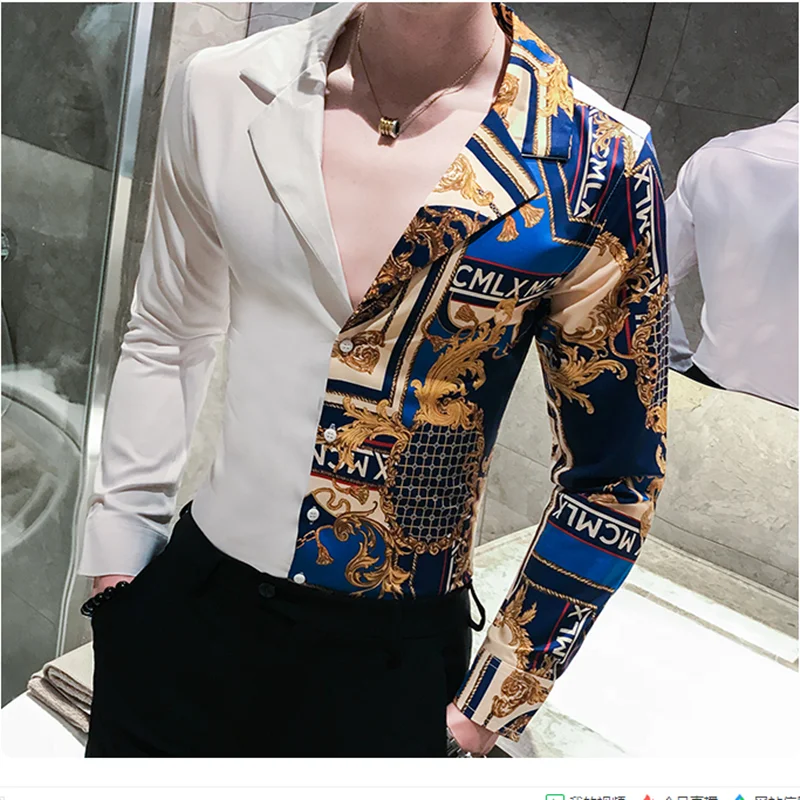 New Hot-Sale Fashion Men's Spring Slim Fit  Long Leisure Sleeve Shirt/Male Match Colors Printing Casual Business Shirt S-3XL