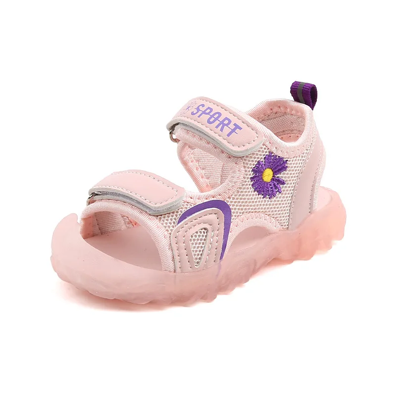 

Girls Sandals Ins Hot Fashion Popular Daisy Flower Kids Sandals For Toddlers Girl Kids Children Beach Shoes Anti-kick Breathable