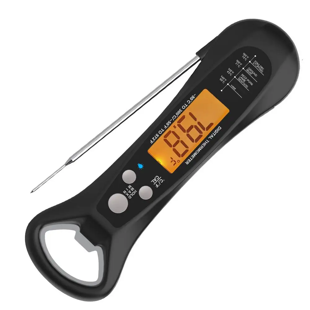Instant Fast Reading Digital Food Meat Thermometer Waterproof Grilling BBQ LED Display Kitchen Candy | Дом и сад