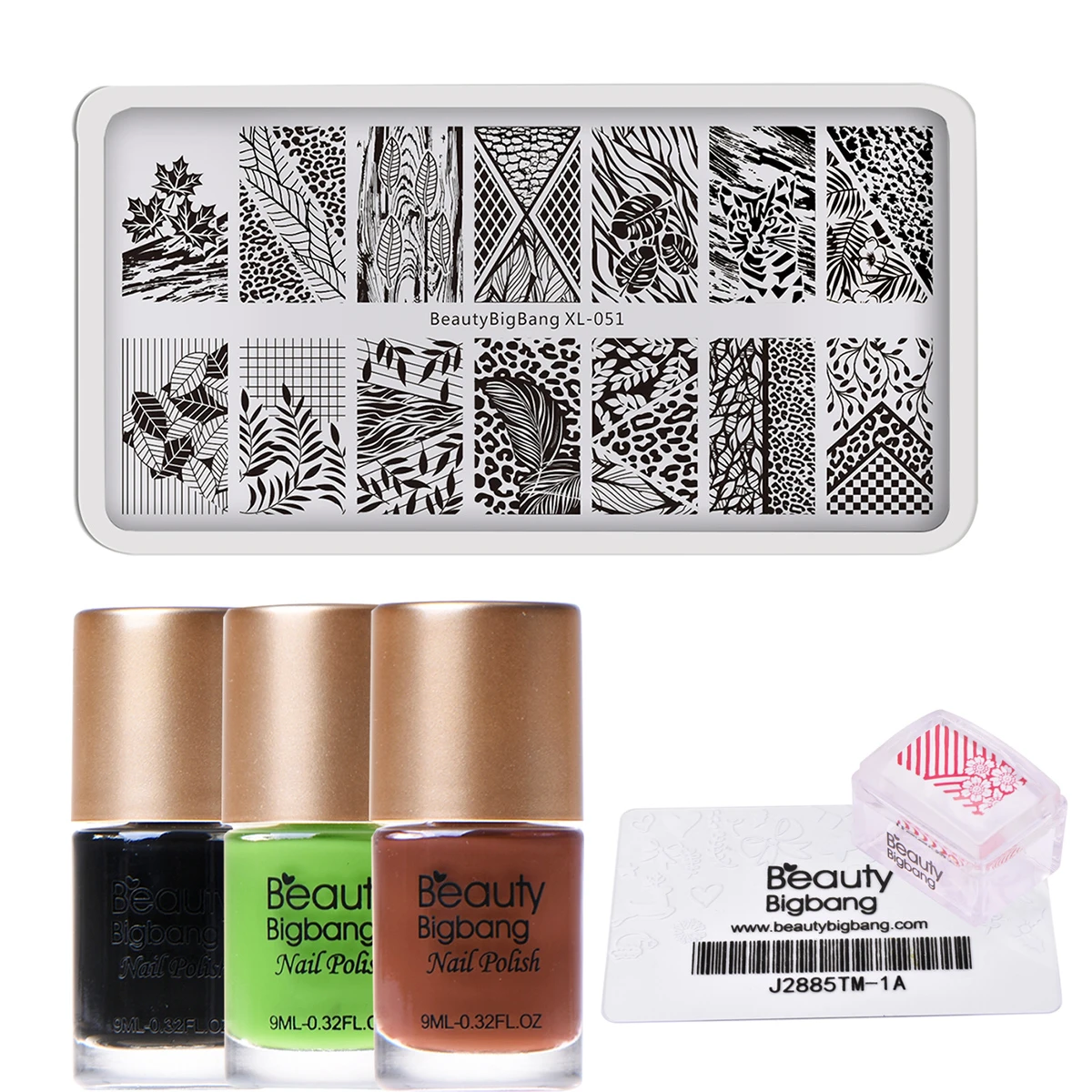 6 шт./компл. для штамповки ногтей стартер с узором из листьев пластины стемпинга