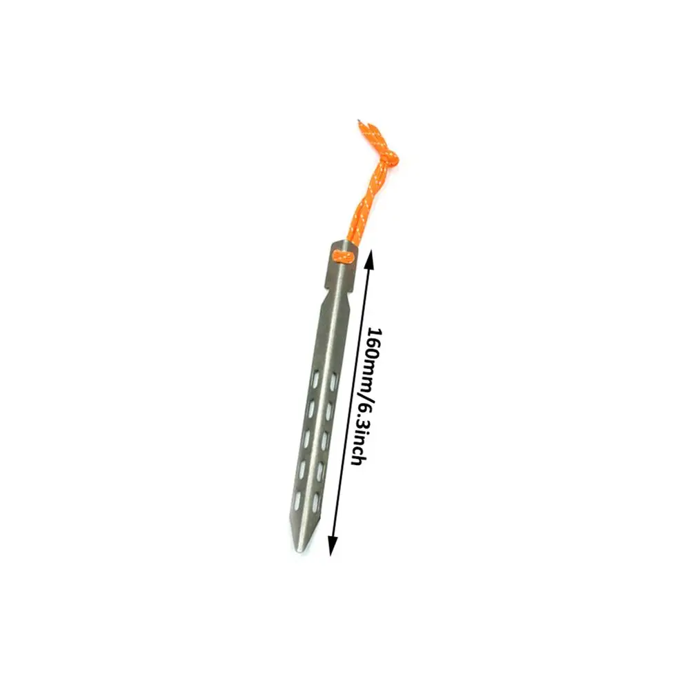 

Tent Nail V-shaped Titanium Windproof Outdoor Camping Tent Nail Family Tent Canopy Stakes Titanium Tent Pile with Storage Bag